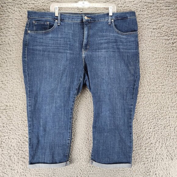 Levis Jeans Womens 24W Blue 311 Stretch High Rise Shaping Skinny Capri - Picture 2 of 14